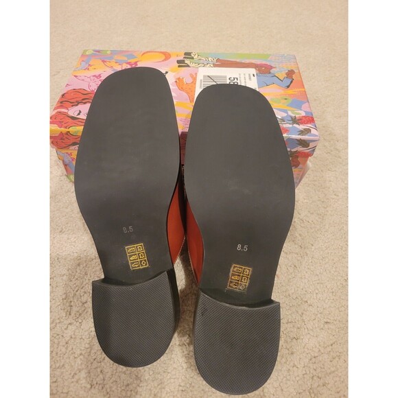 NIB Jeffrey Campbell Focusing Loafer Mules Flats Women 8.5 Brick Brown MSRP $148 - Picture 3 of 8